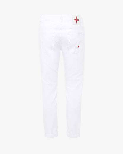 Slim fit denim trousers