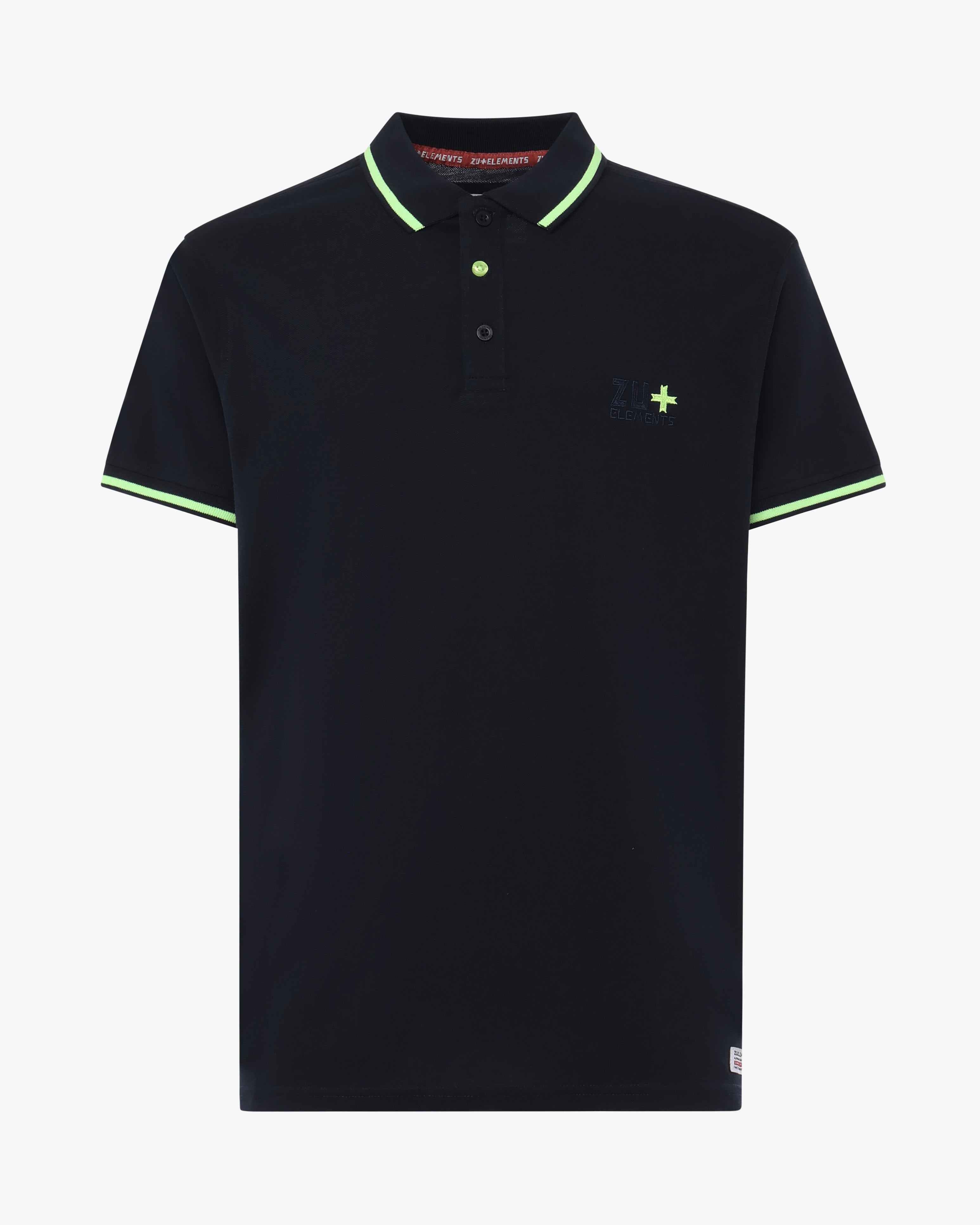 Piqué polo shirt with fluorescent details 
