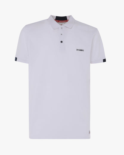 Piqué polo shirt with details on the neck 