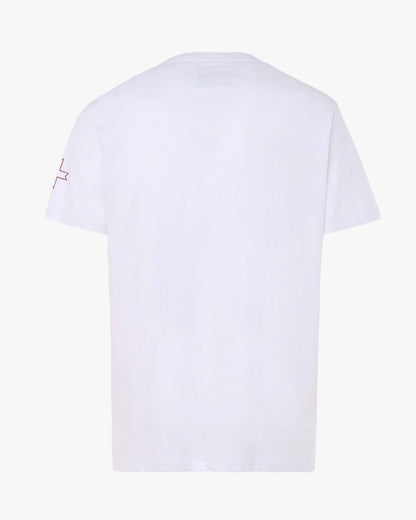 T-shirt con stampa e logo su manica