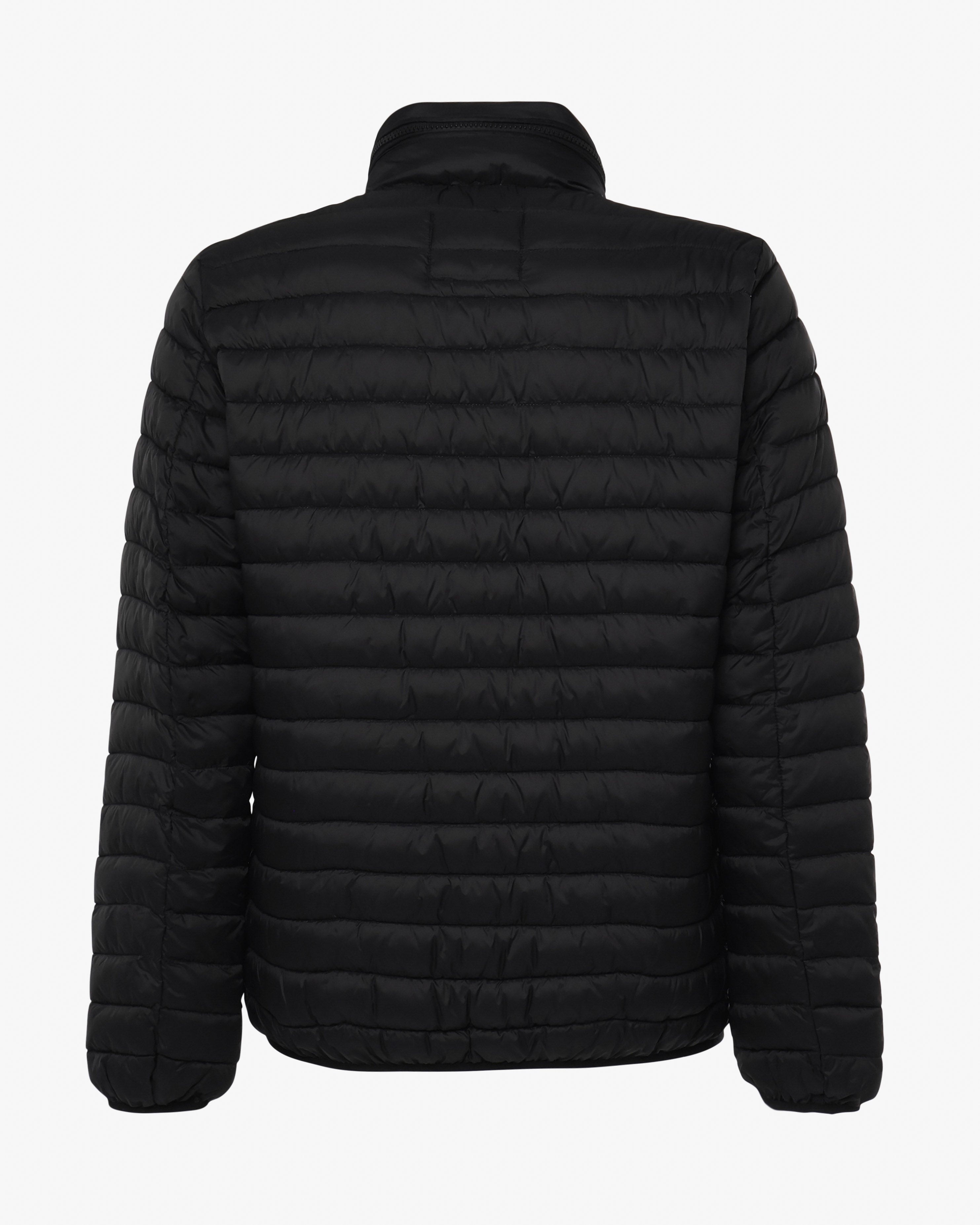 Quilted jacket with removable hood 