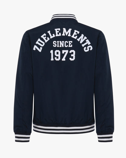 Varsity bomber jacket with ribbed cuffs and bottom 
