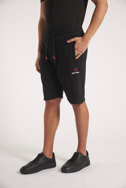 Fleece Bermuda shorts with logo 