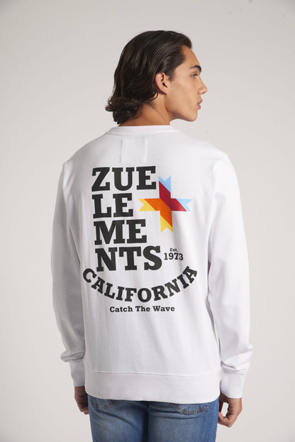 Crew-neck sweatshirt with logo and print 