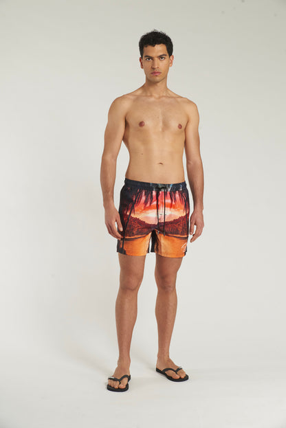 Swim shorts with contrasts 