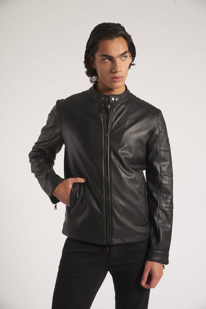 Faux leather biker jacket 
