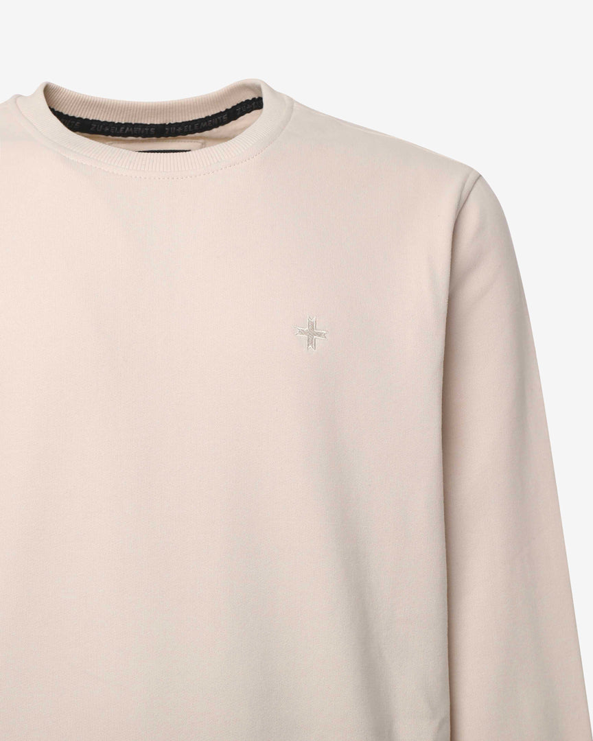 Crewneck sweatshirt with micrologo in tone