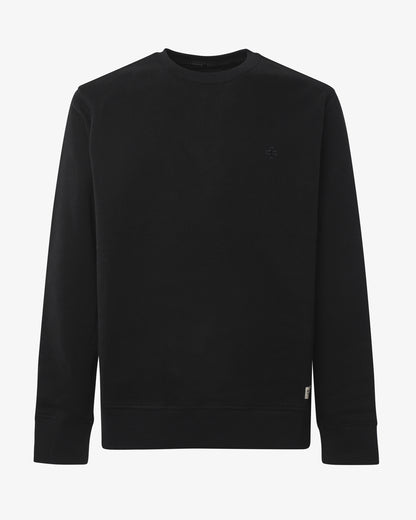 Crewneck sweatshirt with micrologo in tone