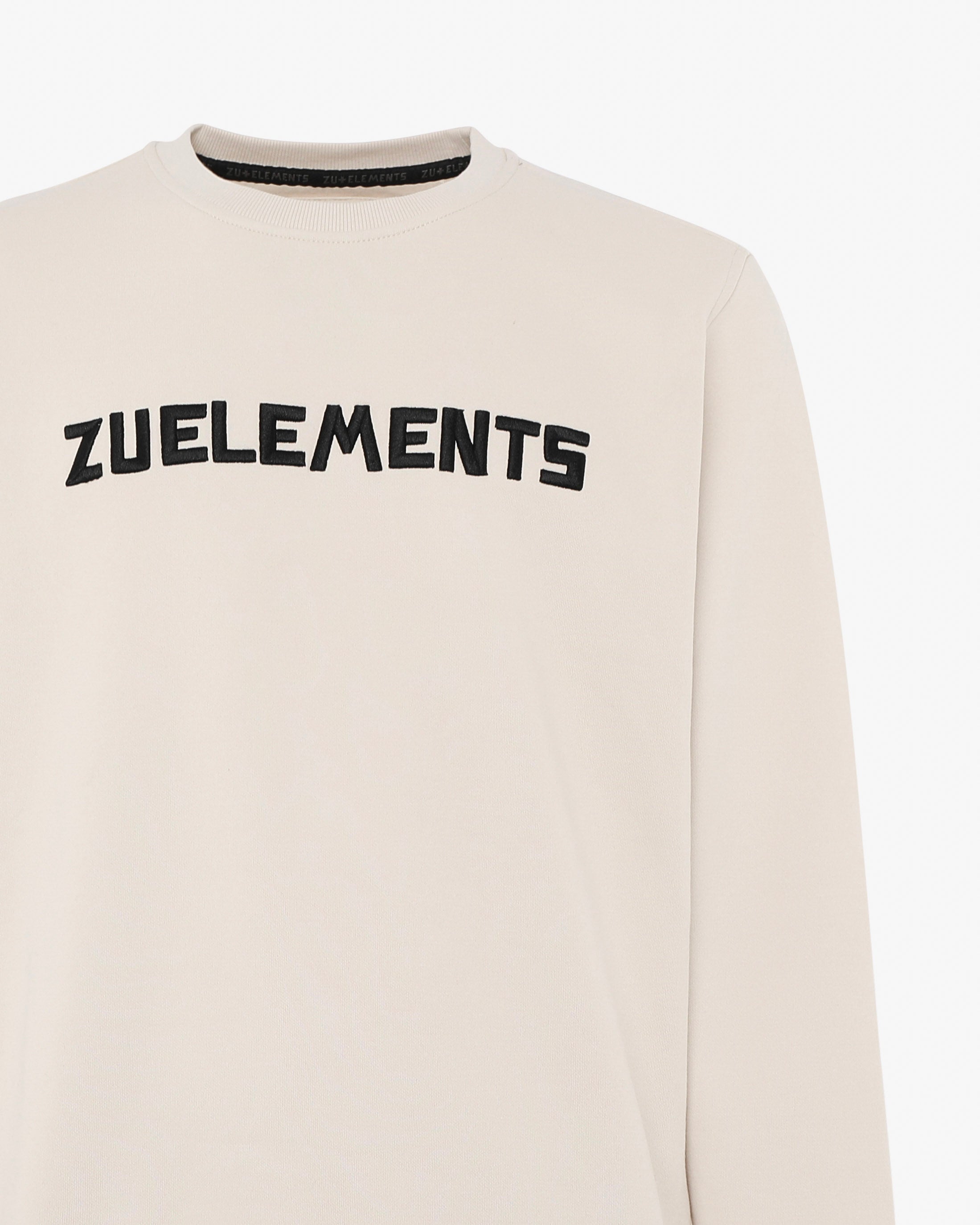 Zu embroidered crewneck sweatshirt